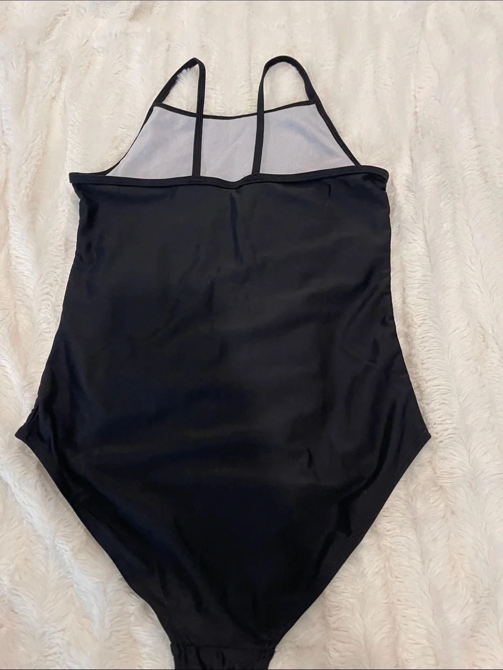 Black One-Piece Swimsuit with Gold HP (Harry Potter) Emblem